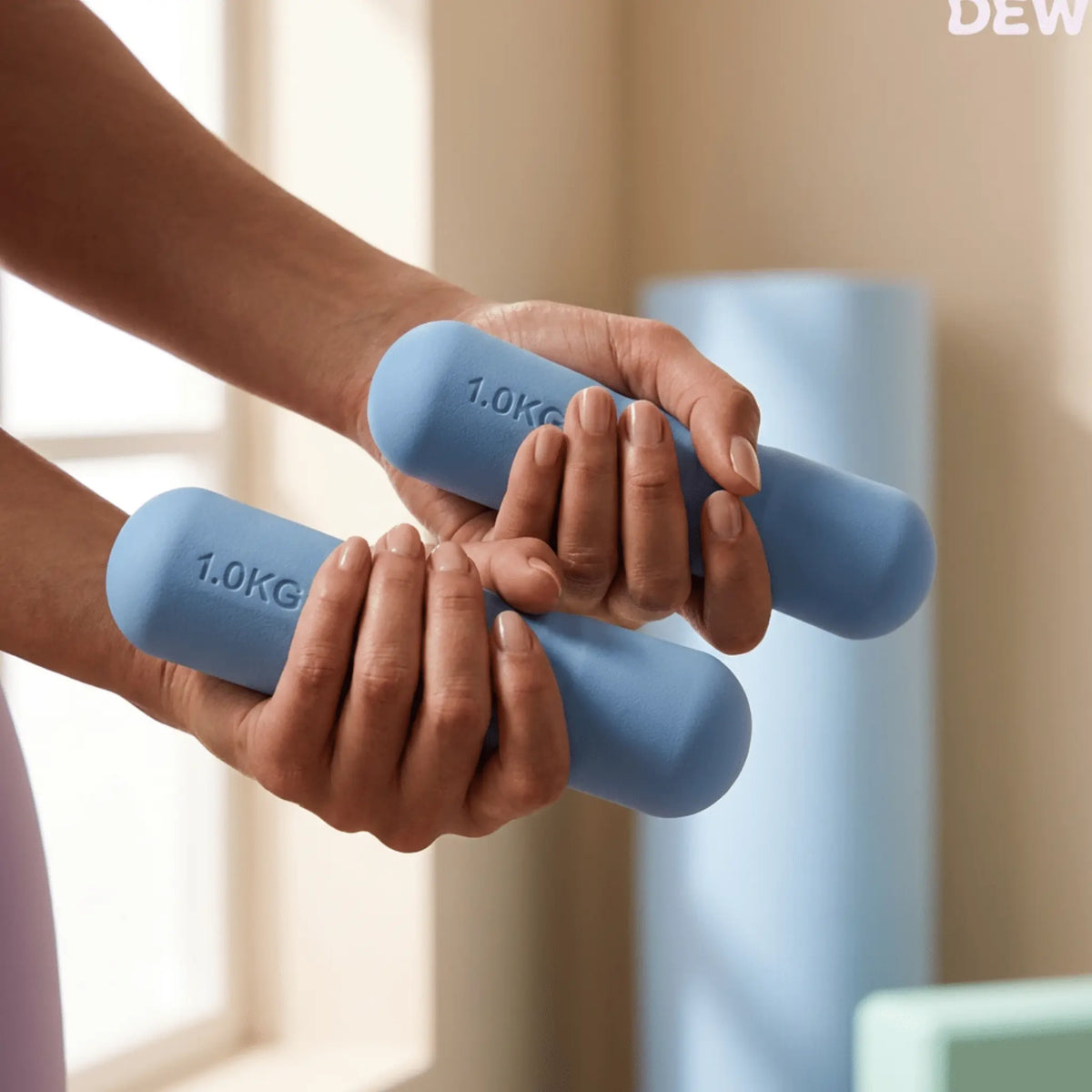 DEWI Fitness Weights - Sky 2kg pair - DEWI Pilates & Barre Weights